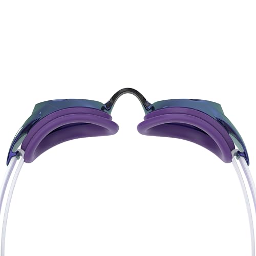 Speedo Women's Mirrored Vanquisher Swim Goggles - Purple Haze/Iris/Silver, Anti-Fog UV Protection