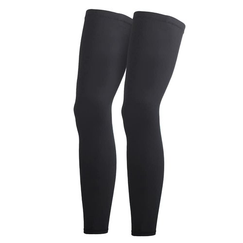 Salome Idea One Pair Compression Full Length Leg Sleeve for Men Women, Running, Basketball (Black-S)