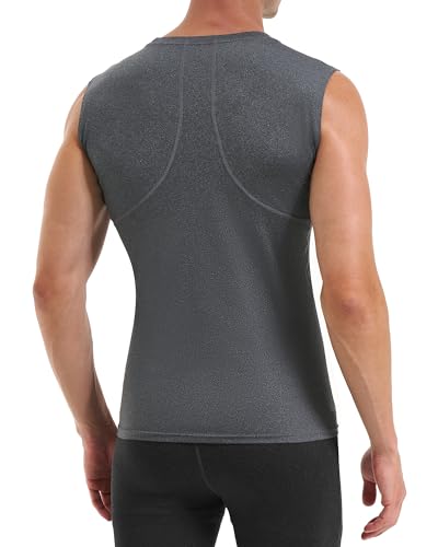 Men's Sleeveless Compression Shirt - 3X-Large Grey