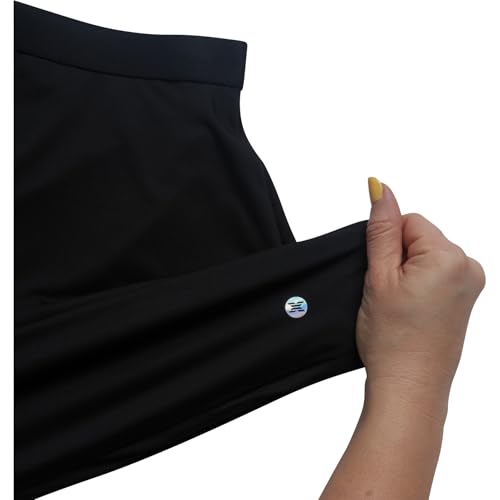 RBX Girls 2-Pack Mesh Skorts for Active Play, Elastic Waistband, Lilac Breeze/Black, Sizes 14-16