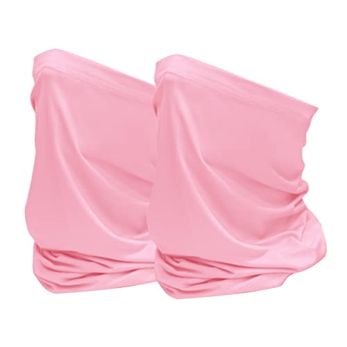 Neck Gaiter Mask - UV Protection, 2 Pack - Pink