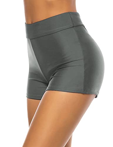 High Waisted Women's Swim Shorts with Tummy Control