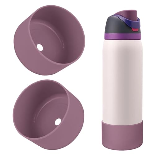 Silicone Water Bottle Boot - 2PCS Protective Sleeve for Owala 32oz - Mauve