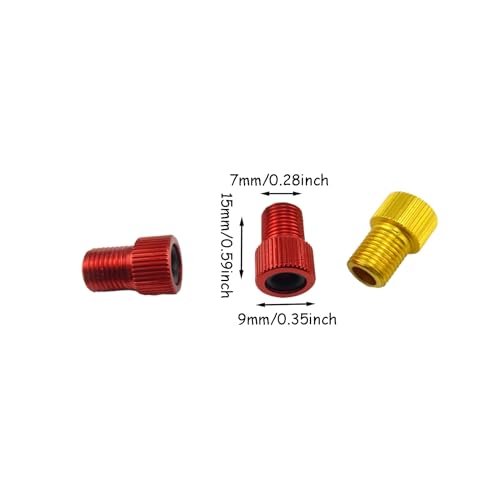 Presta to Schrader Valve Adapter for Bicycle Tires - 10 Pack Aluminum Alloy