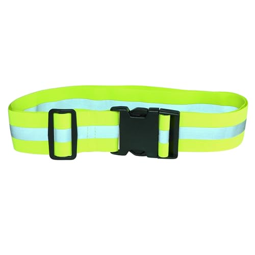 Reflective Elastic Belt for Running, Cycling & Walking - Lime Green