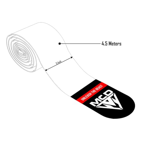 Boxing Hand Wraps - 4.5m (180 inch) Black for MMA & Muay Thai