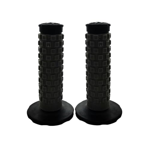 7/8 Inch Motorcycle Hand Grips - Rubber Gel - Gray
