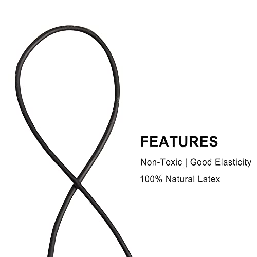Natural Latex Rubber Tubing - 2.5mm OD Black, 3M Length