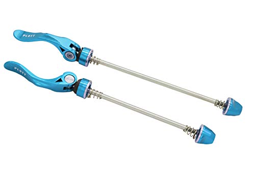 Bike Quick Release Skewers - Stainless Steel, Blue, 1 Pair