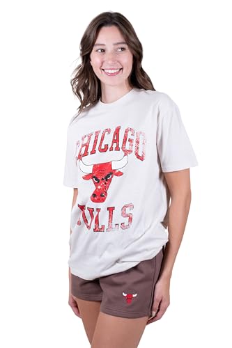 NBA Casual Lounge Set - Chicago Bulls T-Shirt & Shorts - Medium