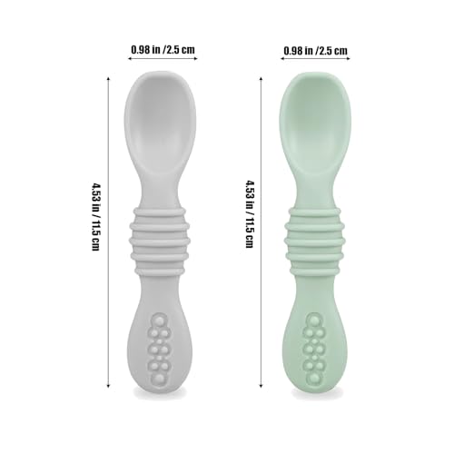 Silicone Baby Feeding Set with 2 Plates & Spoons - BPA Free & Divided Suction Plate