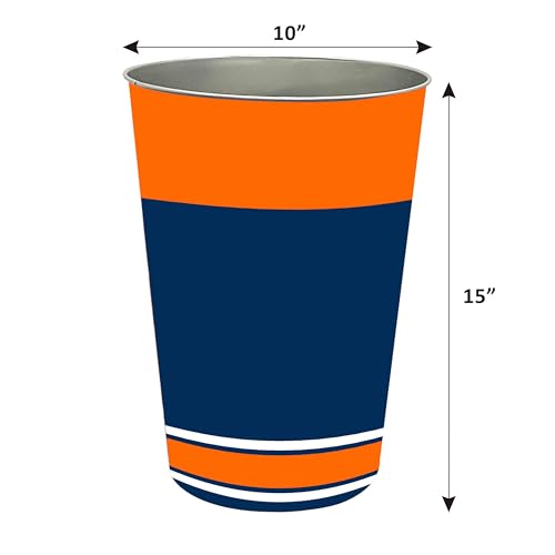 New York Giants Wastebasket - 15" Tin Trash Bin with Logo