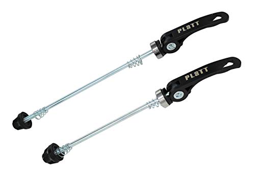 Quick Release Bike Wheel Hub Skewers - Black, Front & Rear