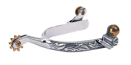Weaver Leather Women's Roping Horse Spurs 1-3/4 Inch Stainless Steel, Size 0
