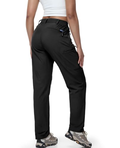 Haimont Women's Lightweight Cargo Hiking Pants X-Small 27" Inseam Black