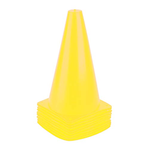 9 Inch Training Traffic Cones - Set of 10/12/24 for Sports Drills