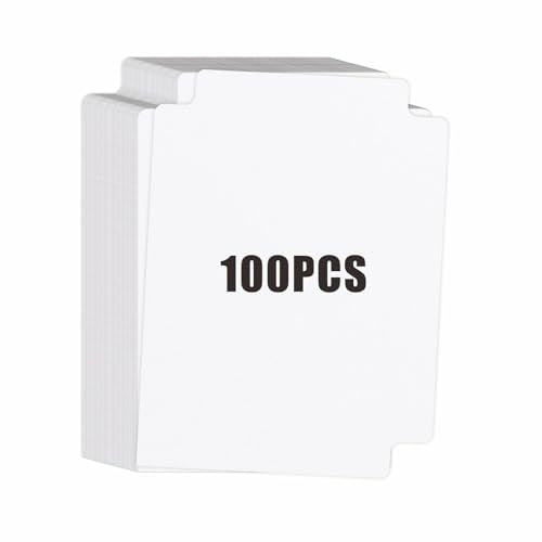 Trading Card Dividers - 100 White Organizers, 2.7 x 3.8 Inches