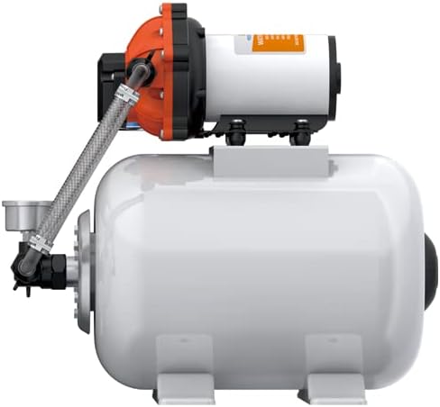 SEAFLO Marine Water Pump - 12V DC 60 PSI 5.5 GPM with 2 Gallon Accumulator Tank System | Quiet Operation & 4-Year Warranty