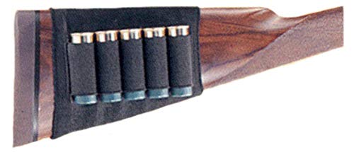 Shotgun Shell Holder - Open Style Buttstock Ammo Carrier, Black