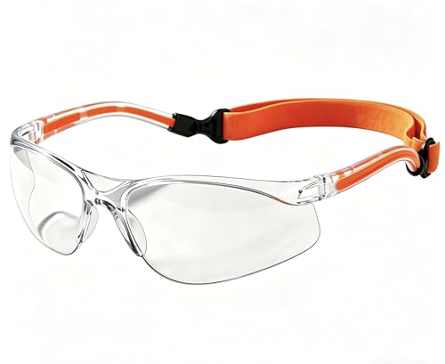 Squash Goggles - Anti-Fog, Scratch-Resistant Lenses, Adjustable Strap