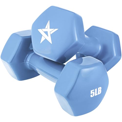 Yes4All Vinyl Coated Dumbbells Set of 2 Hand Weights for Home Gym