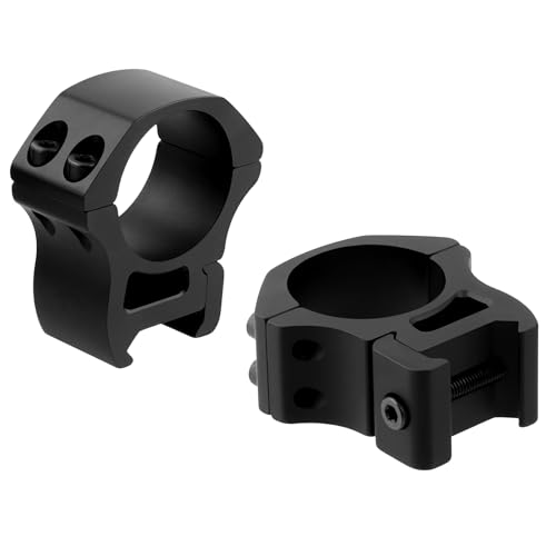 30mm Scope Rings Medium/High Profile 21mm Picatinny Rail Mounts for Rifles, Heavy-Duty 2 Pack