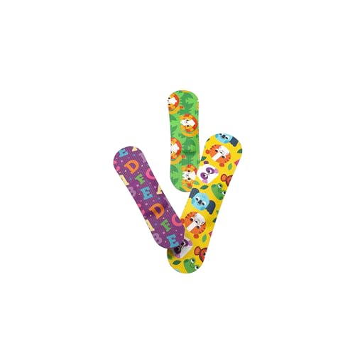 Flexible Fabric Bandages - Assorted Zoo Animal Patterns - 48 Count