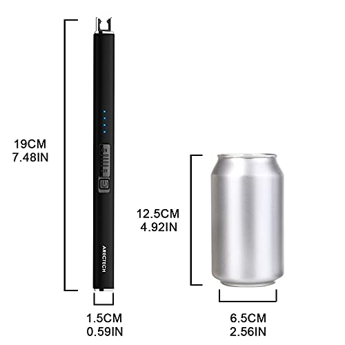 Electric Candle Lighter with Rechargeable Type-C Cable - Black