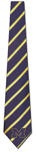 Michigan Wolverines Necktie - Stripe Microfiber