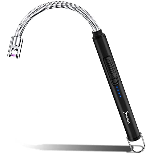 USB Rechargeable Electric Candle Lighter with 360° Flexible Neck - Black