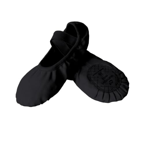 Ballet Shoes for Girls - Toddler Slippers No Tie - Black
