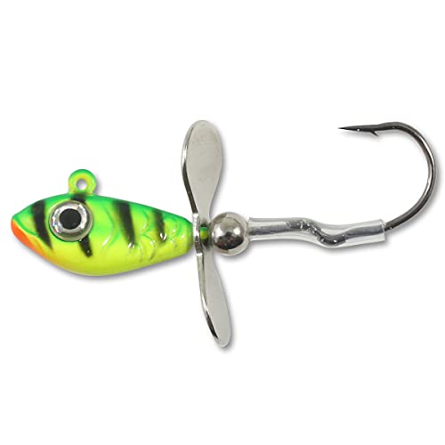 Whistler Jig - UV Purple Tiger 1/8 Oz - Fishing Lure for Walleye, Bass