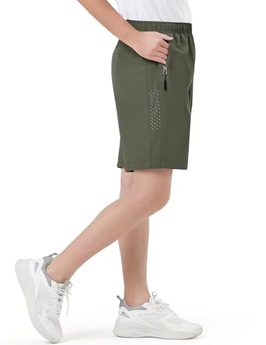 Youth Athletic Shorts - Quick Dry, Lightweight, Breathable, Size 5-16