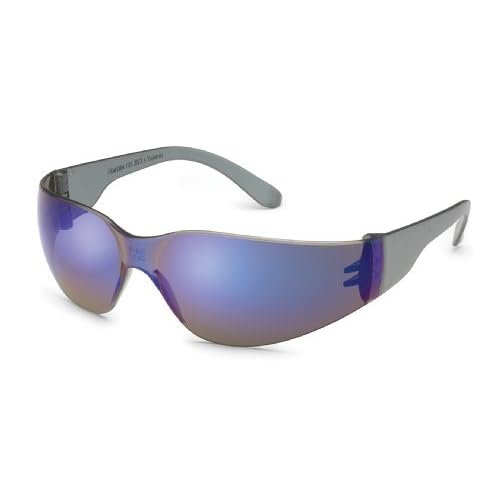 Gateway Safety 469M UL-Certified StarLite Safety Glasses, Blue Mirror Lens, Gray Temple (Pack of 10)