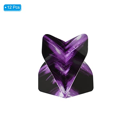 Dart Flights - Durable Replacement Darts Accessories - Black & Purple