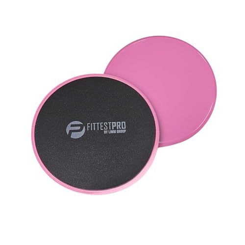 Core Sliders for Full Body Workouts - Pink Exercise Gliding Discs (Set of 2)