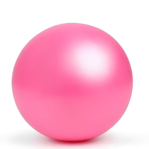9-Inch Pilates Exercise Ball - Durable PVC for Yoga & Core Training - Pink