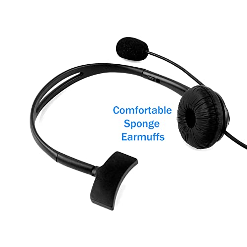 Retevis Overhead Walkie Talkie Headset with Adjustable Boom Mic for RT22/RT68/RT21/H777