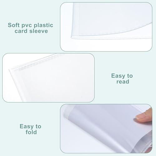 Clear Mahjong Card Sleeves - 4 Pack for Large Size Scorecards