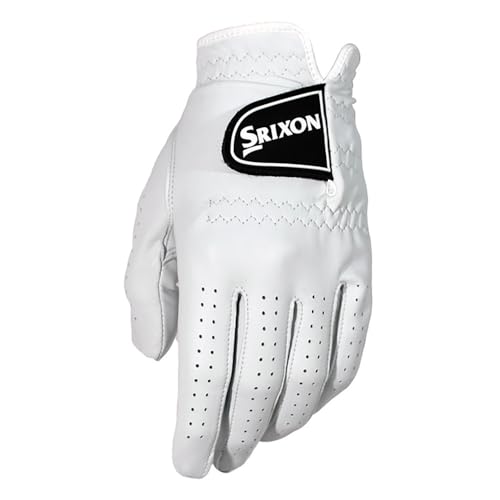Premium Cabretta Leather Golf Glove - White, Medium-Large