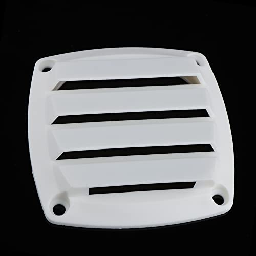 Flush Louvered Plastic Thru Vent for Boats - 2 Pcs, White