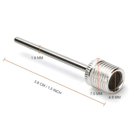 3-Piece Stainless Steel Ball Pump Inflation Needle Set with Storage Pouch