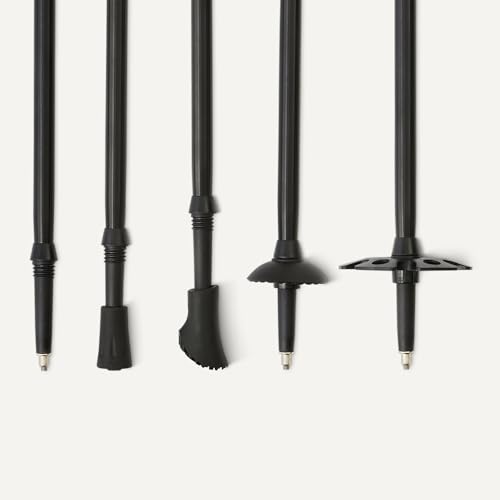 Amazon Basics Adjustable Collapsible Hiking Poles - Lightweight Aluminum, All-Terrain Support