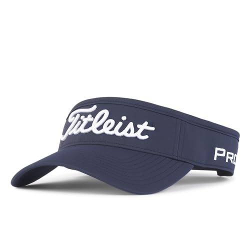 Men's Navy/White Tour Performance Visor - One Size Golf & Sports Hat