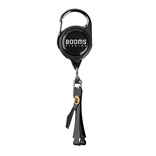 Fishing Knot Tying Tool and Line Cutter with Retractor - Black