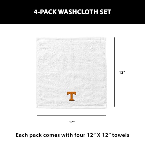 NCAA Tennessee Volunteers Wash Cloth 4 Pack - 12" x 12"