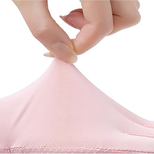 Thin Ice Silk Sun Gloves for Women - UV Protection, Touchscreen, Pink