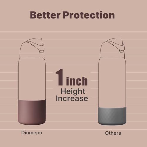 Silicone Water Bottle Boot for Owala 32 oz - Reddish Brown