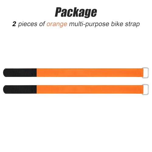 30-inch Bicycle Wheel Stabilizer Straps with Metal Buckle - Orange