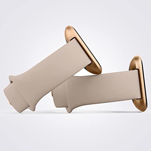 Soft Silicone Sport Watch Band for Versa 2 and Versa Lite - Milk Tea